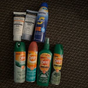 Hardly used sunscreen & bug spray!
